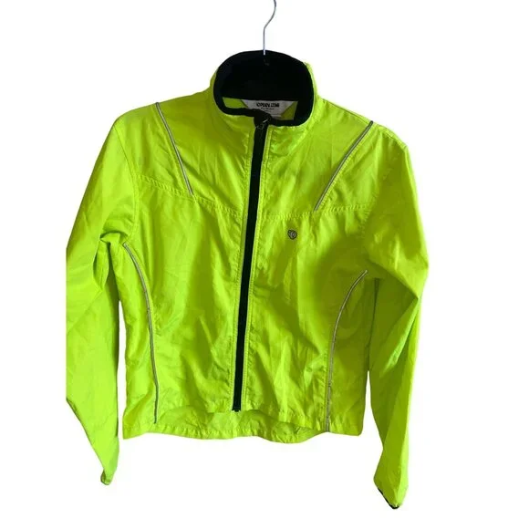 Pearl Izumi W’s Small High Visibility Jacket Full Zip Neon Yellow Reflective - Picture 1 of 10